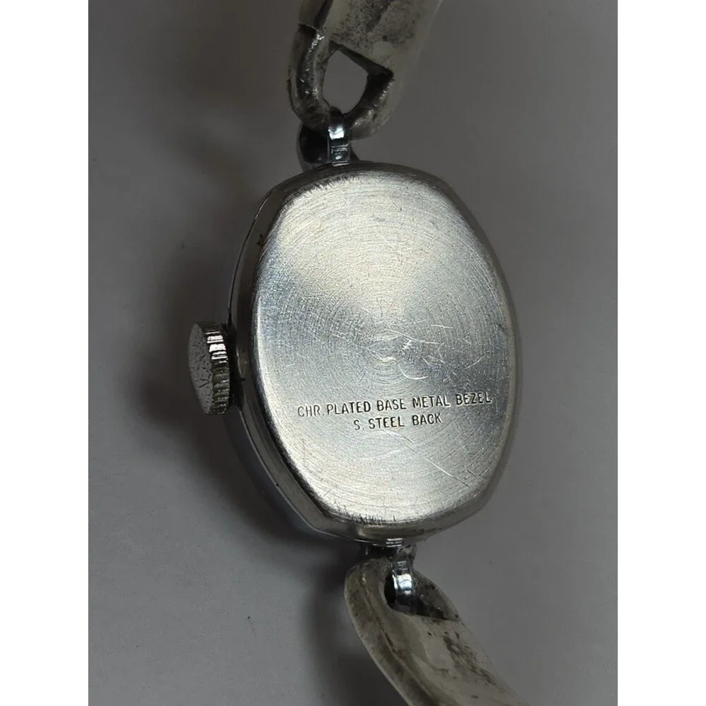 Vintage 1974 Timex Cavatina Hand Wind Sterling Silver Turquoise Bear Paw Watch