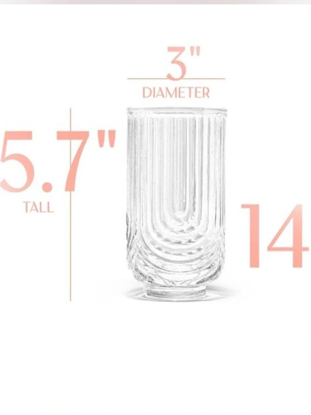 Glassique Cadeau Vintage Art Deco Highball Gatsby Cocktail Glasses