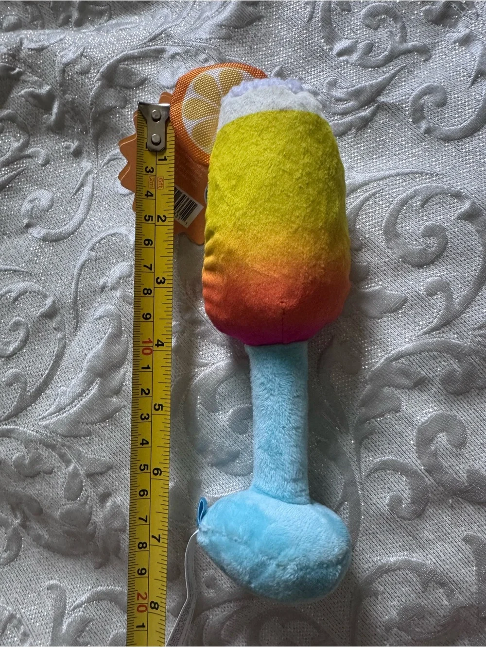 Bark Funnie Refresher Plush Dog Toy 8 in Squeaky Treat Stick