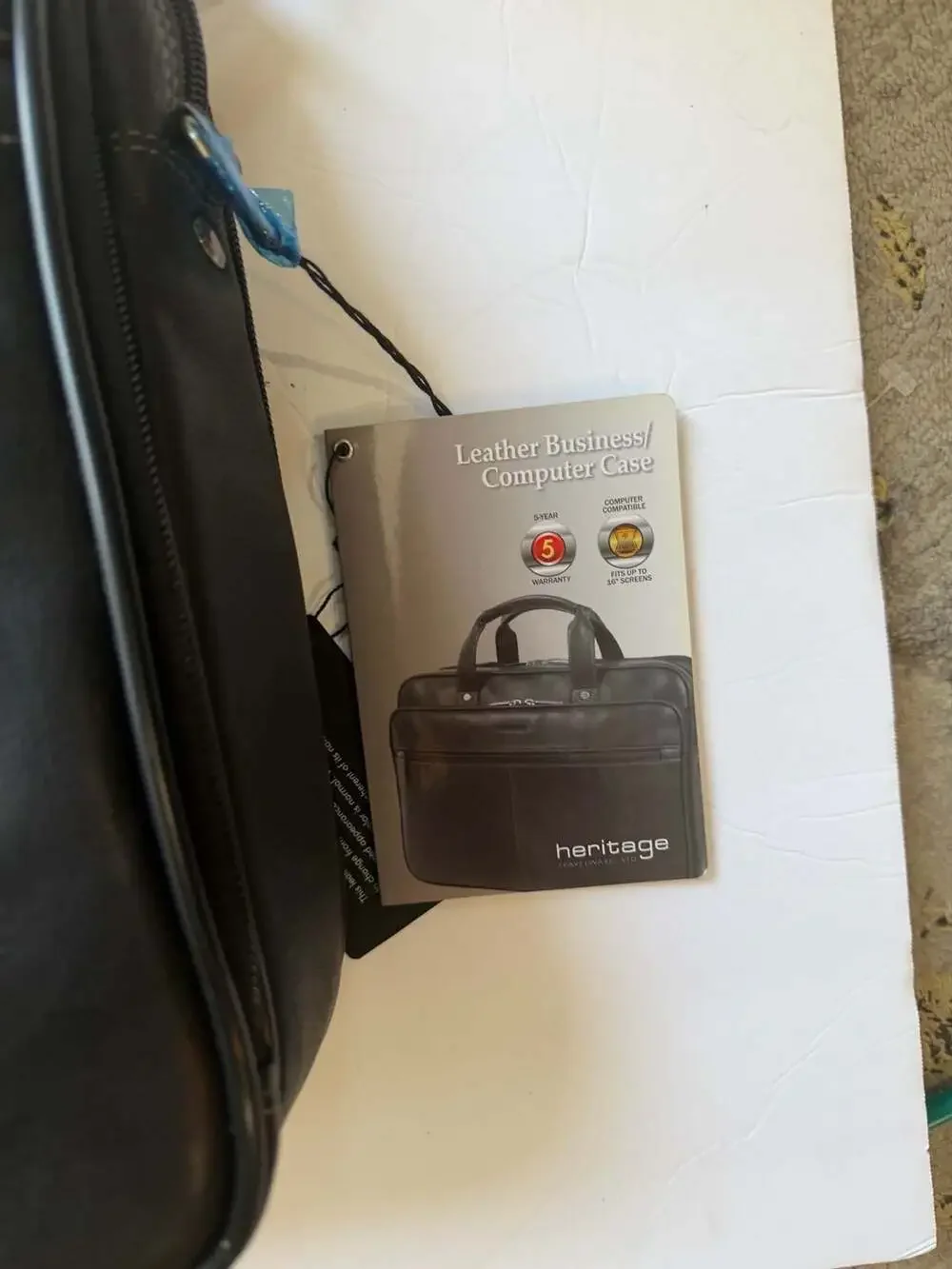 Heritage Travelware black leather