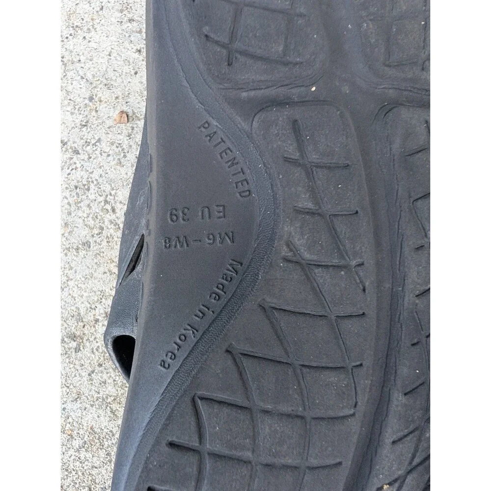 Oofos Sandals Flip Flops Recovery Thong Mens 6 Womens 8 EU 39 Black