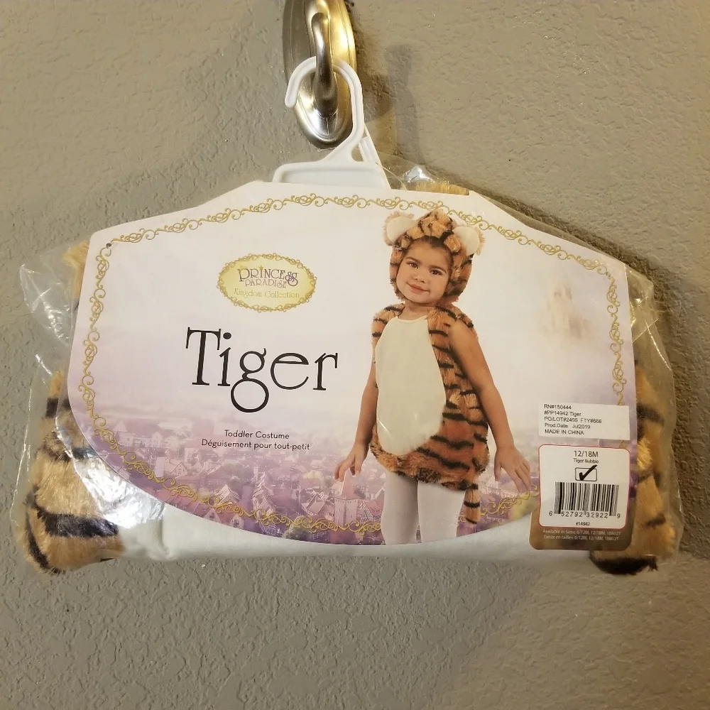 Princess Paradise Kingdom Collection New Toddlers Tiger Costume Size 12/18 Month