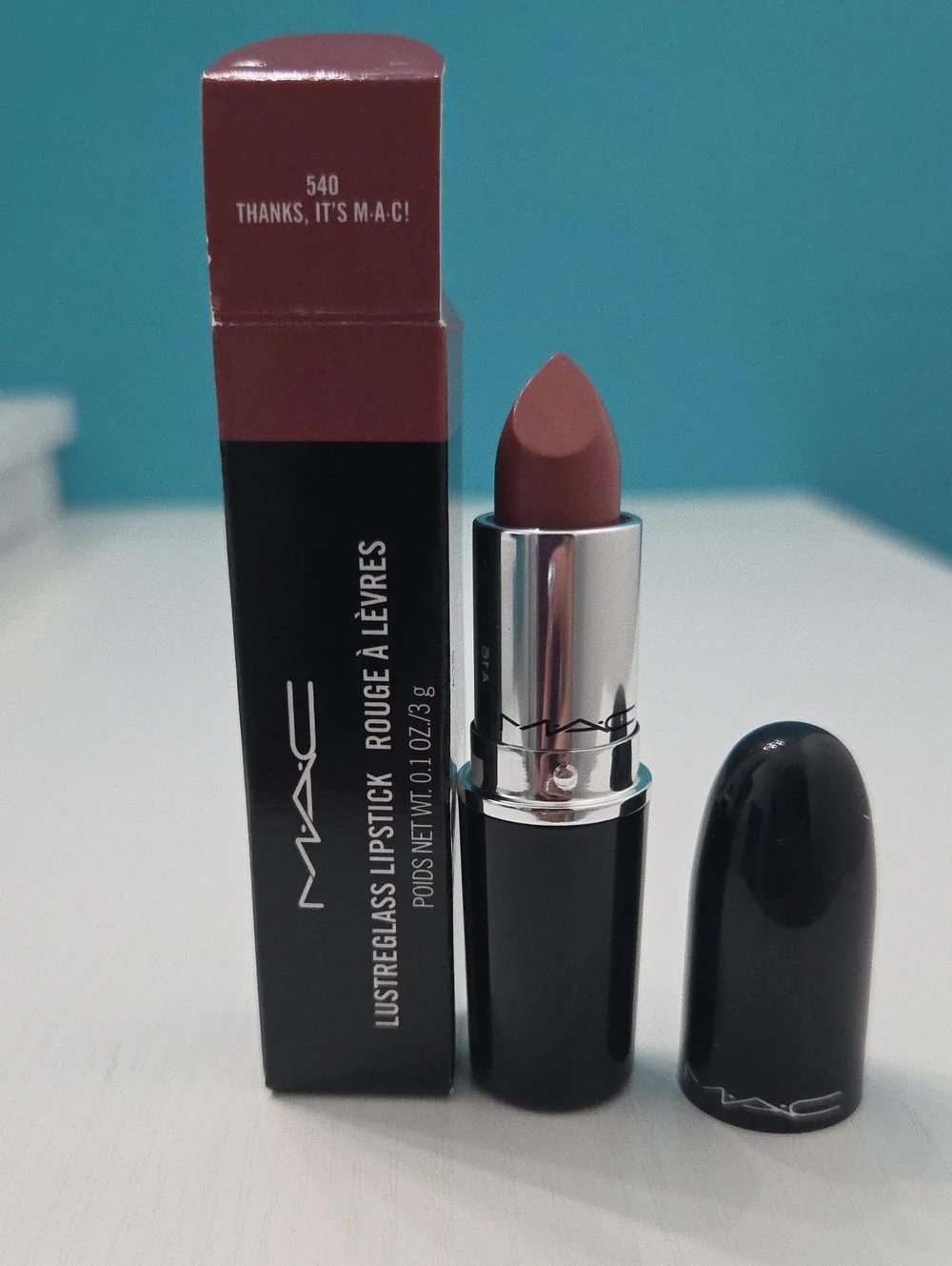 MAC Cosmetics Lustreglass Lipstick 540 Thanks, It's M·A·C! - Dusty Rose Mauve