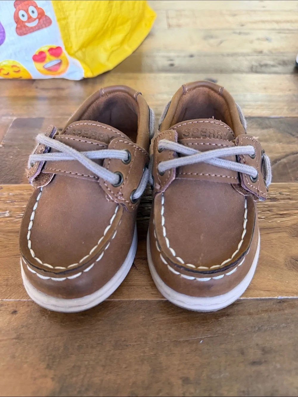 Kids Brown Leather Boat Shoes - Sperry