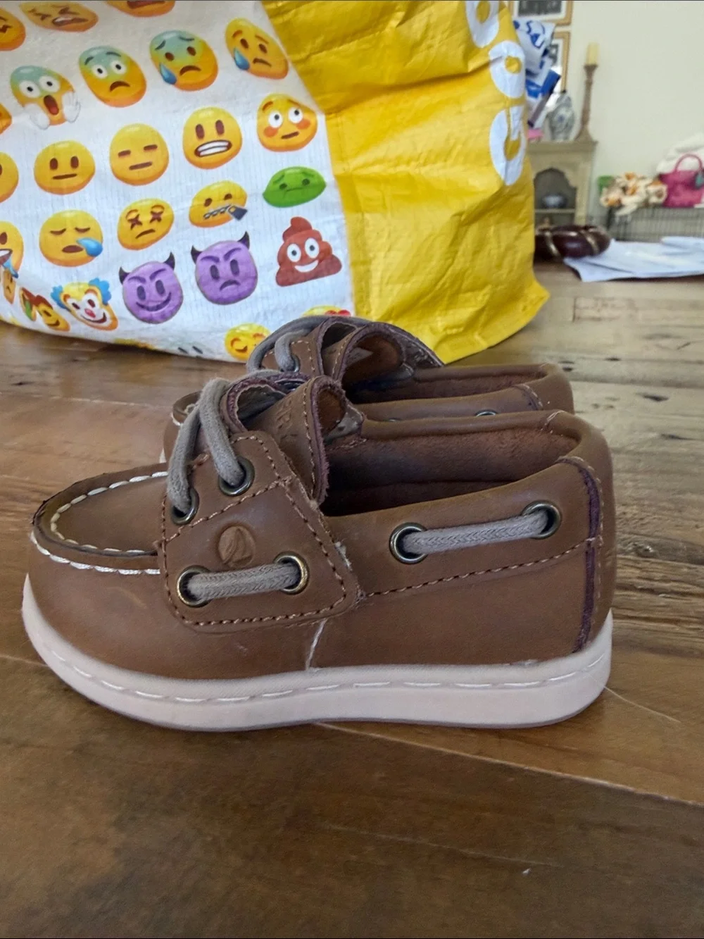 Kids Brown Leather Boat Shoes - Sperry