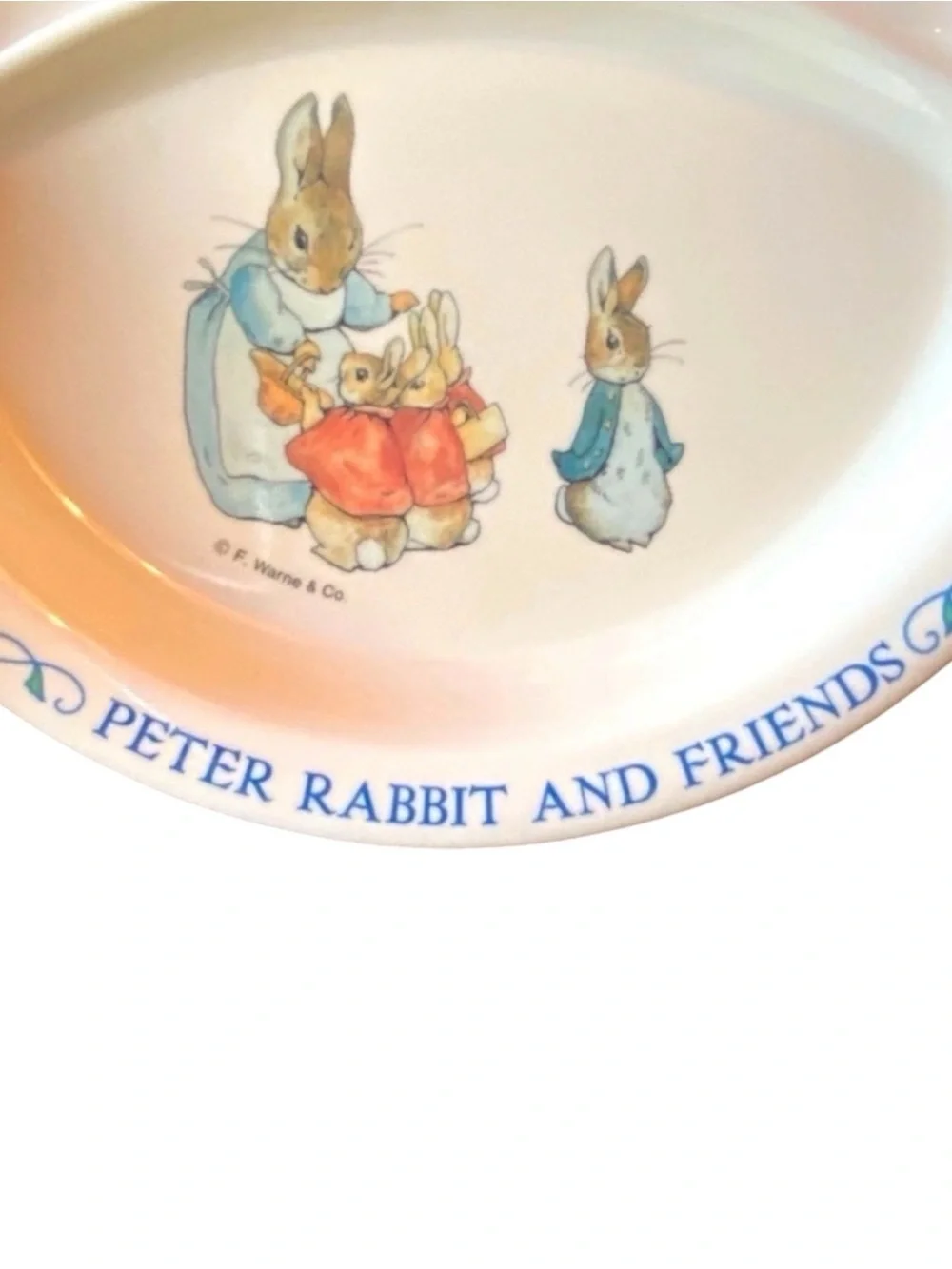 Peter Rabbit & Friends Melamine Plate Vintage Eden Beatrix Potter Plate