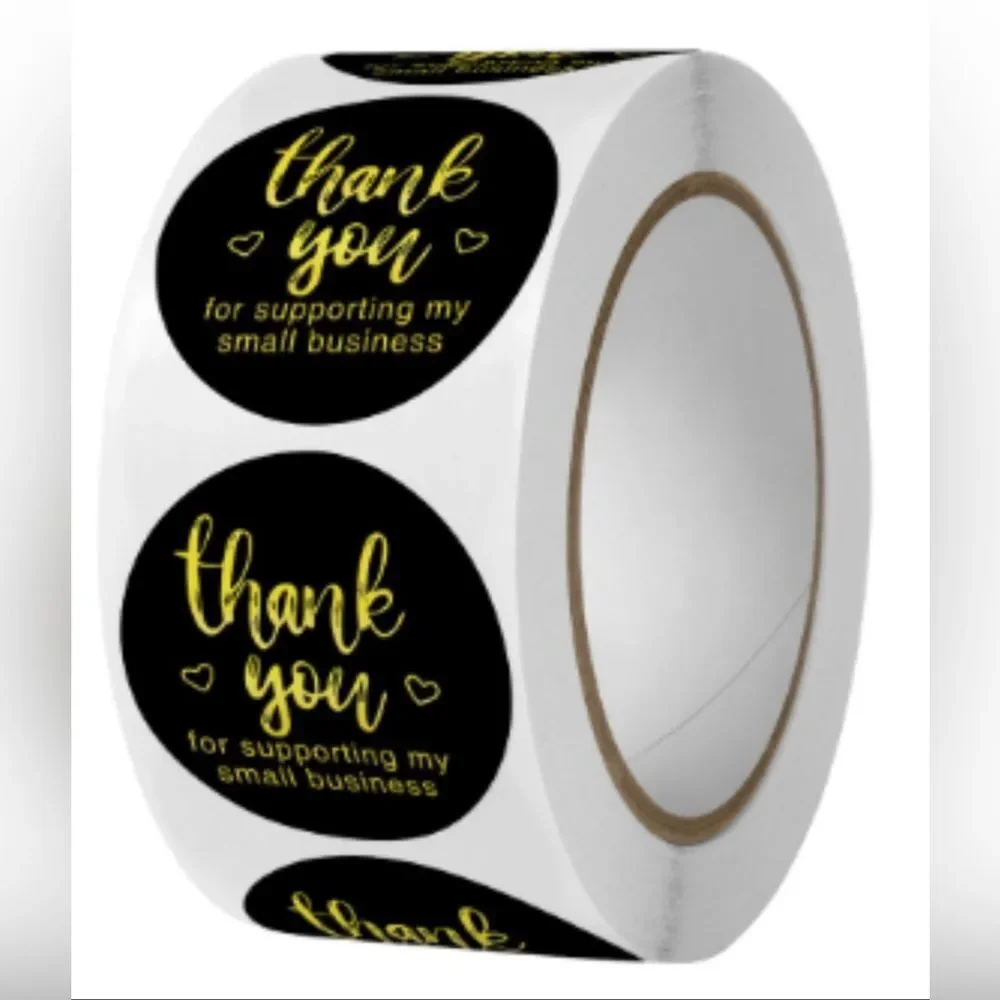 thank you for supporting my small business sticker | 1 in round pack