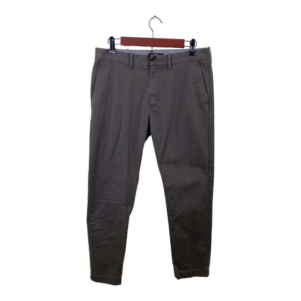 J.Crew Mercantile Flex Khaki Chino Pants Men's Slim 31 x 30 Flat Front Gray
