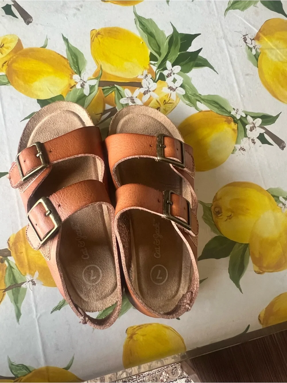Cat & Jack Brown Double-Buckle Kids Sandals
