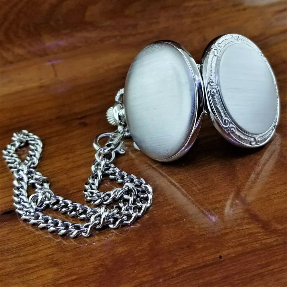 New Old Stock COLIBRI Silver Easy Read Pocket Watch