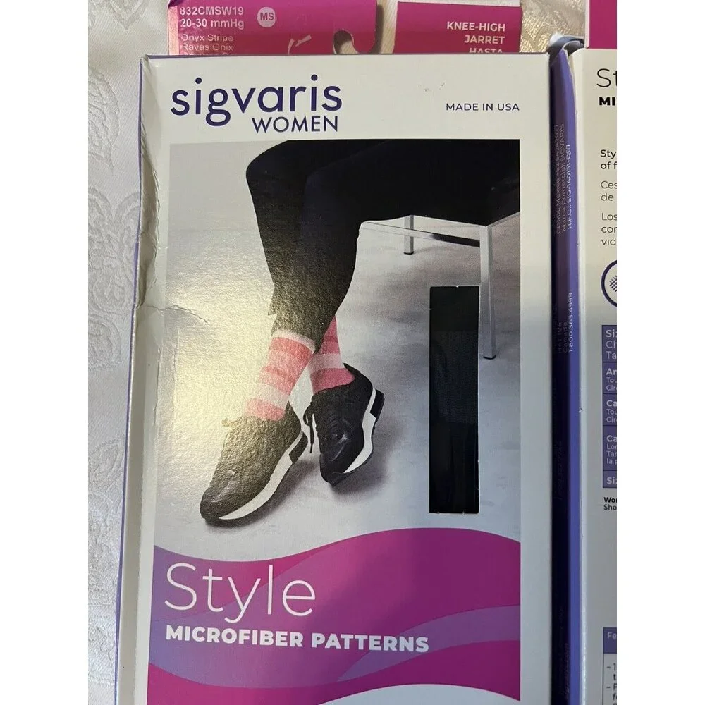 Sigvaris 20-30 MMHG Compression Knee High 832C Microfiber Womens