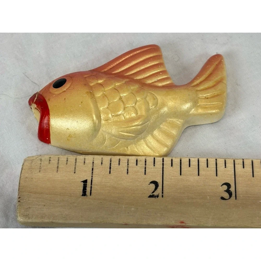 Vtg MCM Chalkware Fish *Set Of 3*  Wall Hanging Bathroom Decor Maximalist READ