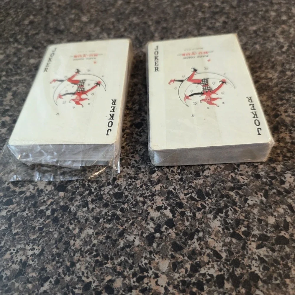 Vintage 1970s NFL Playing Cards 2 Deck Set Nu-Vue Football Helmets Sealed USA