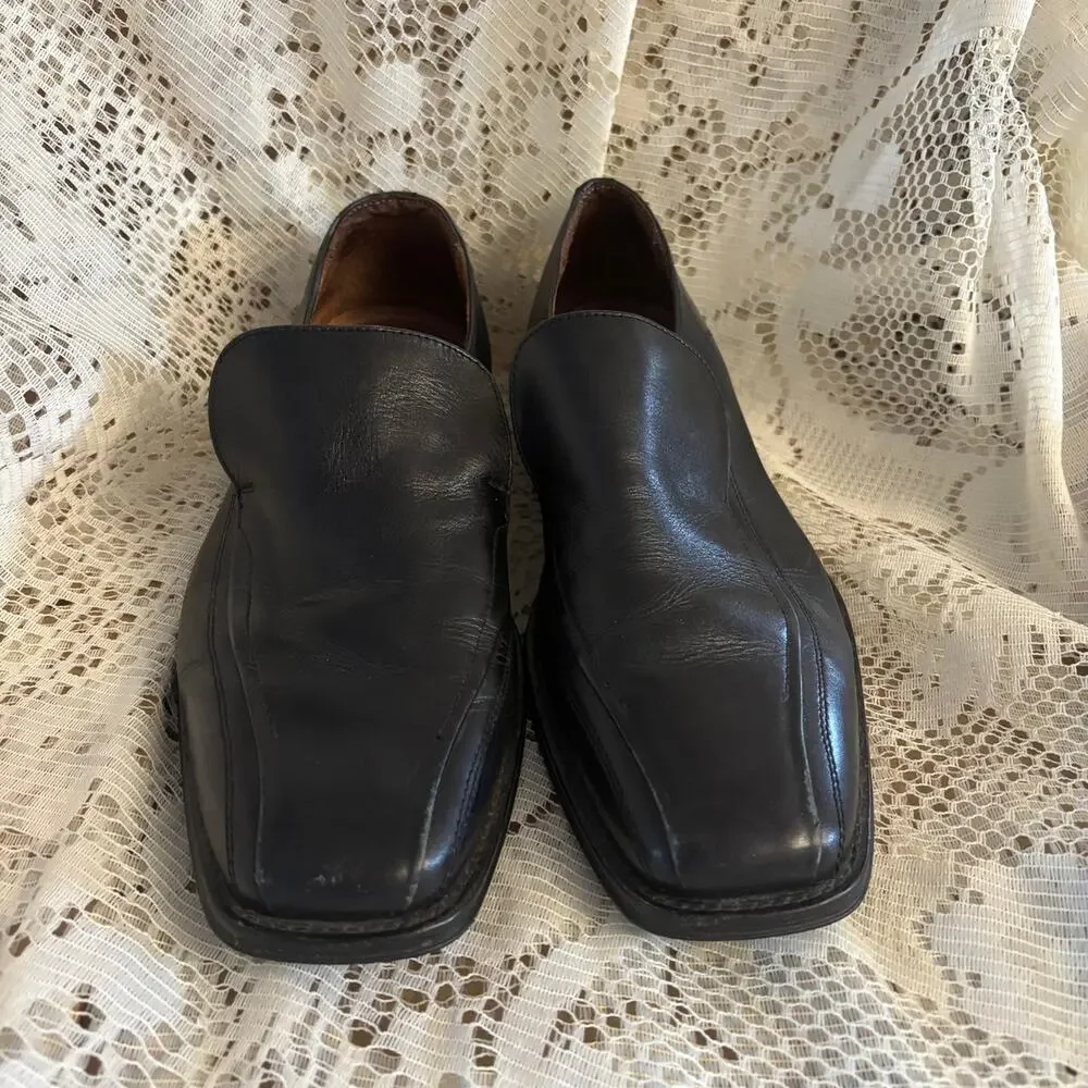 Johnston & Murphy Men's US 9.5 M Black Leather Loafer Dress Shoes