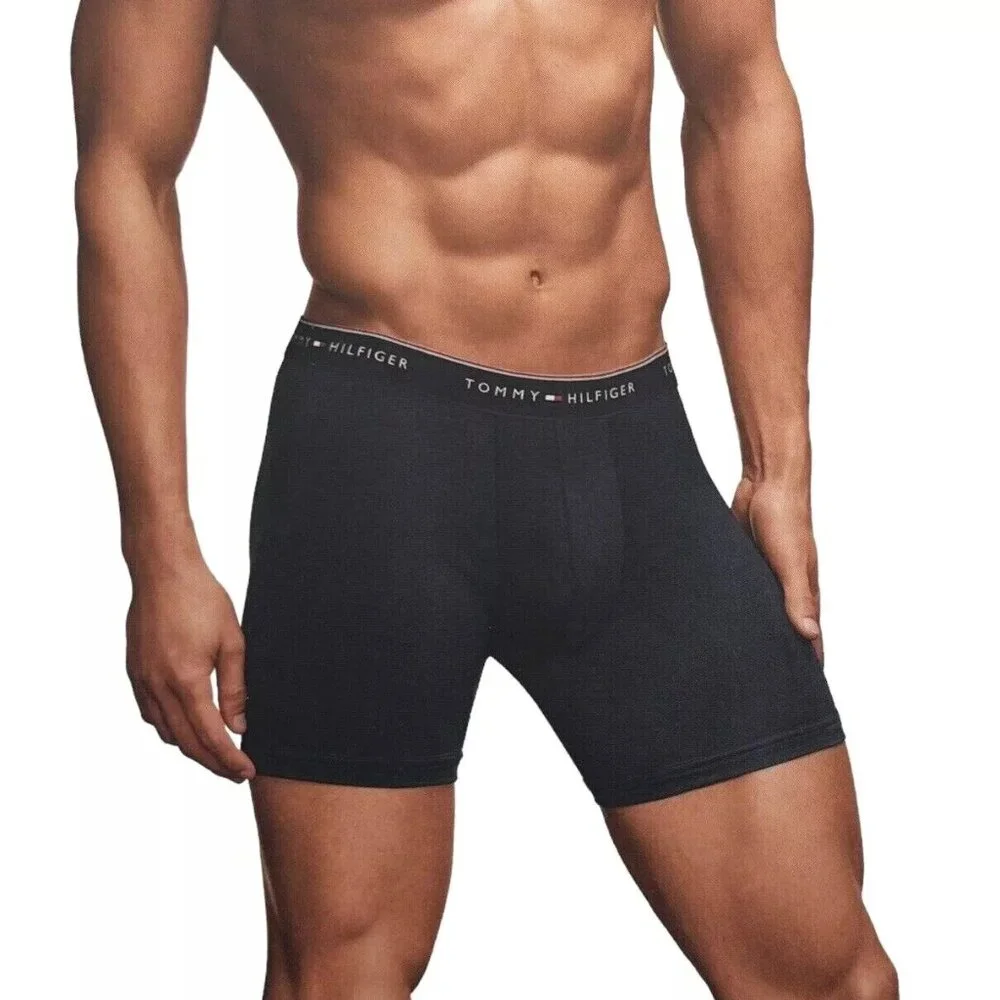 Tommy Hilfiger Mens Boxer Briefs Size XL-XXL Microfiber Underwear Multic- 3 Pack