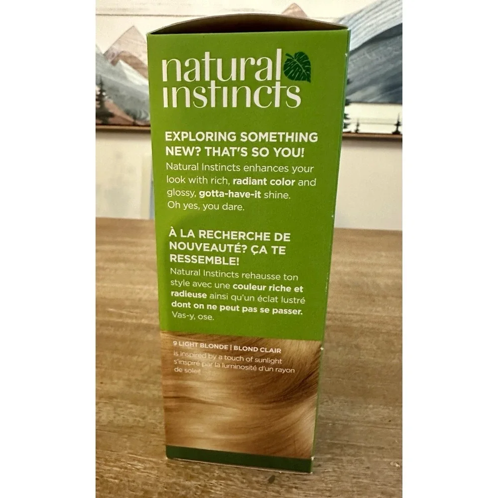 Clairol Natural Instincts Hair Dye 9 Light Blonde‎ Hair Color Ammonia Free New