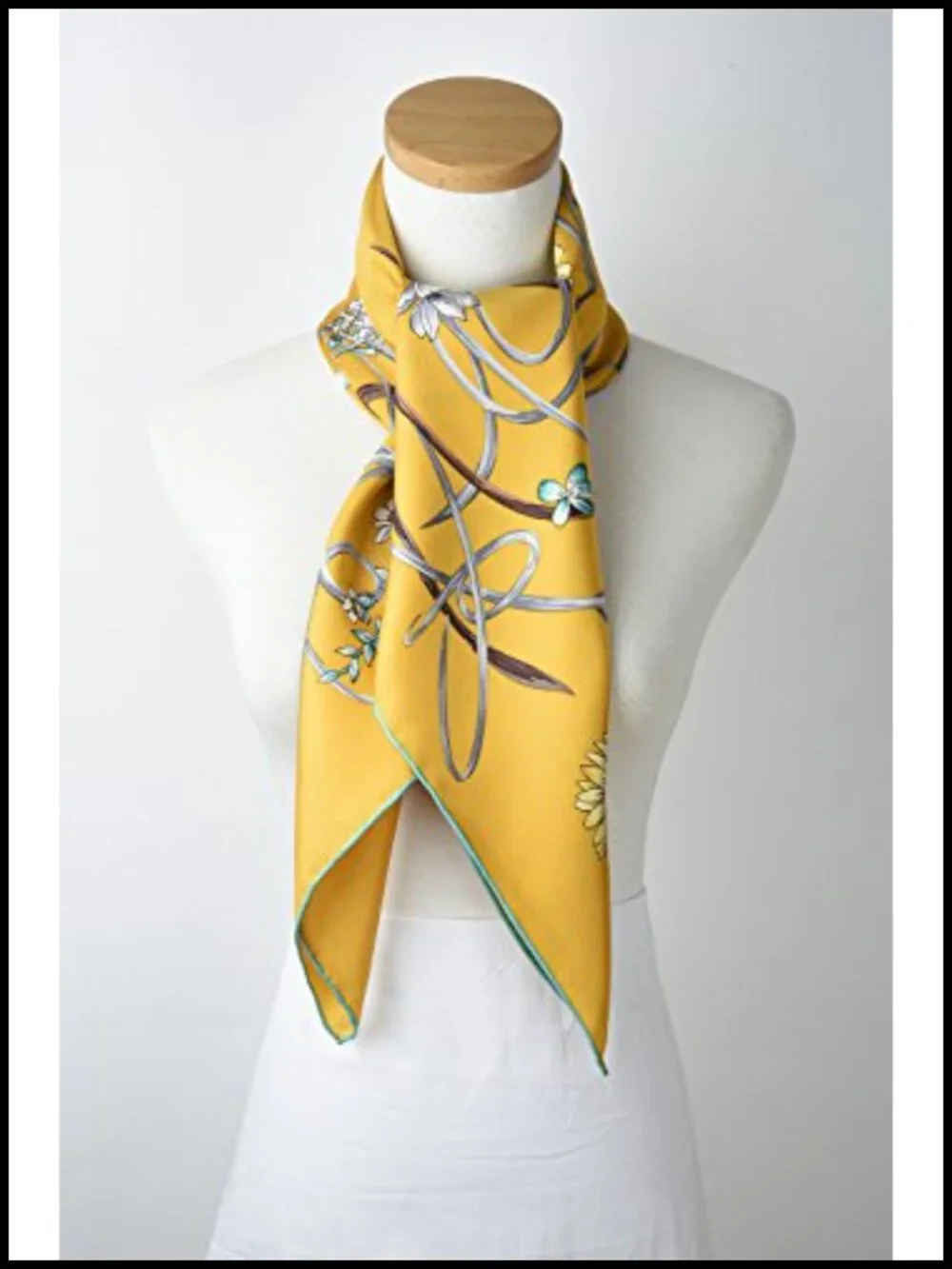 Real Silk Square Scarf Lightweight Women Bandana Headscarf
