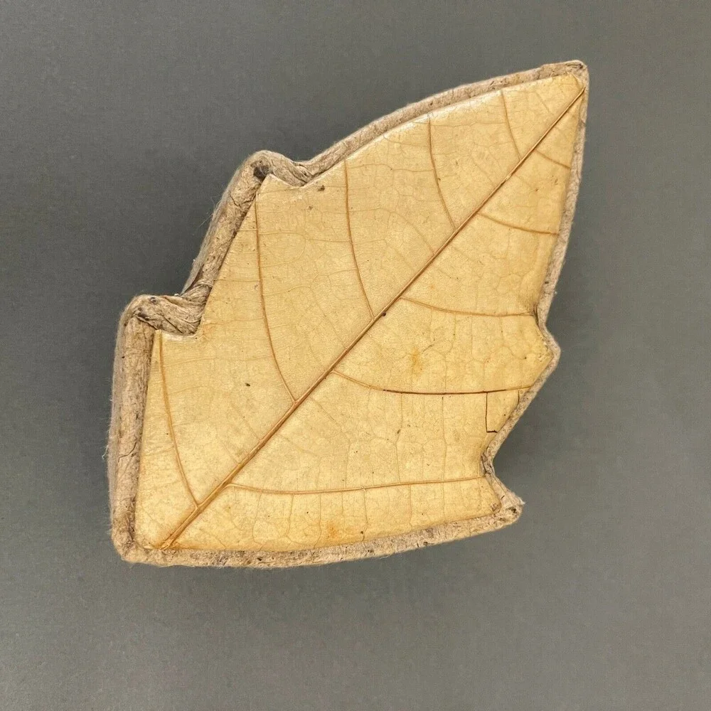Autumn Leaf‎ Beige Brown Jewelry Trinket Box Cardboard