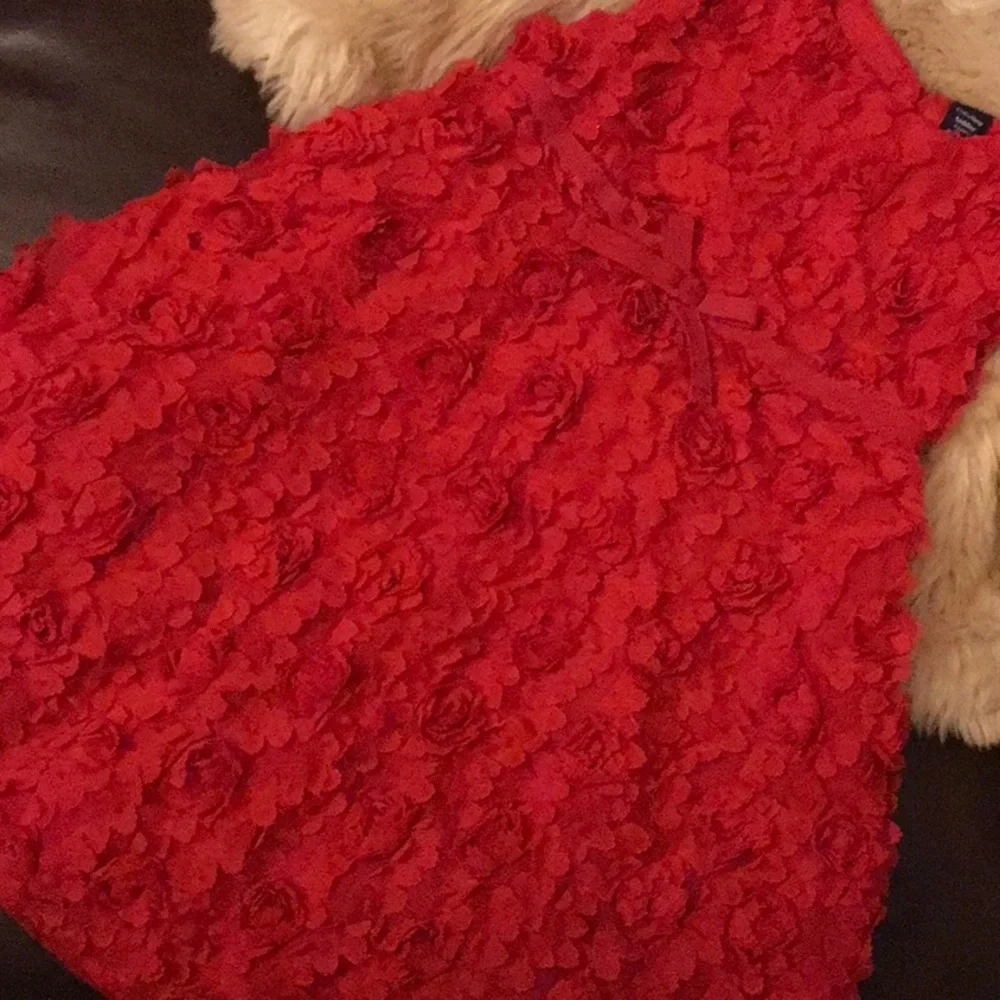 🌹Baby Gap red flower dress GUC size 5🌹