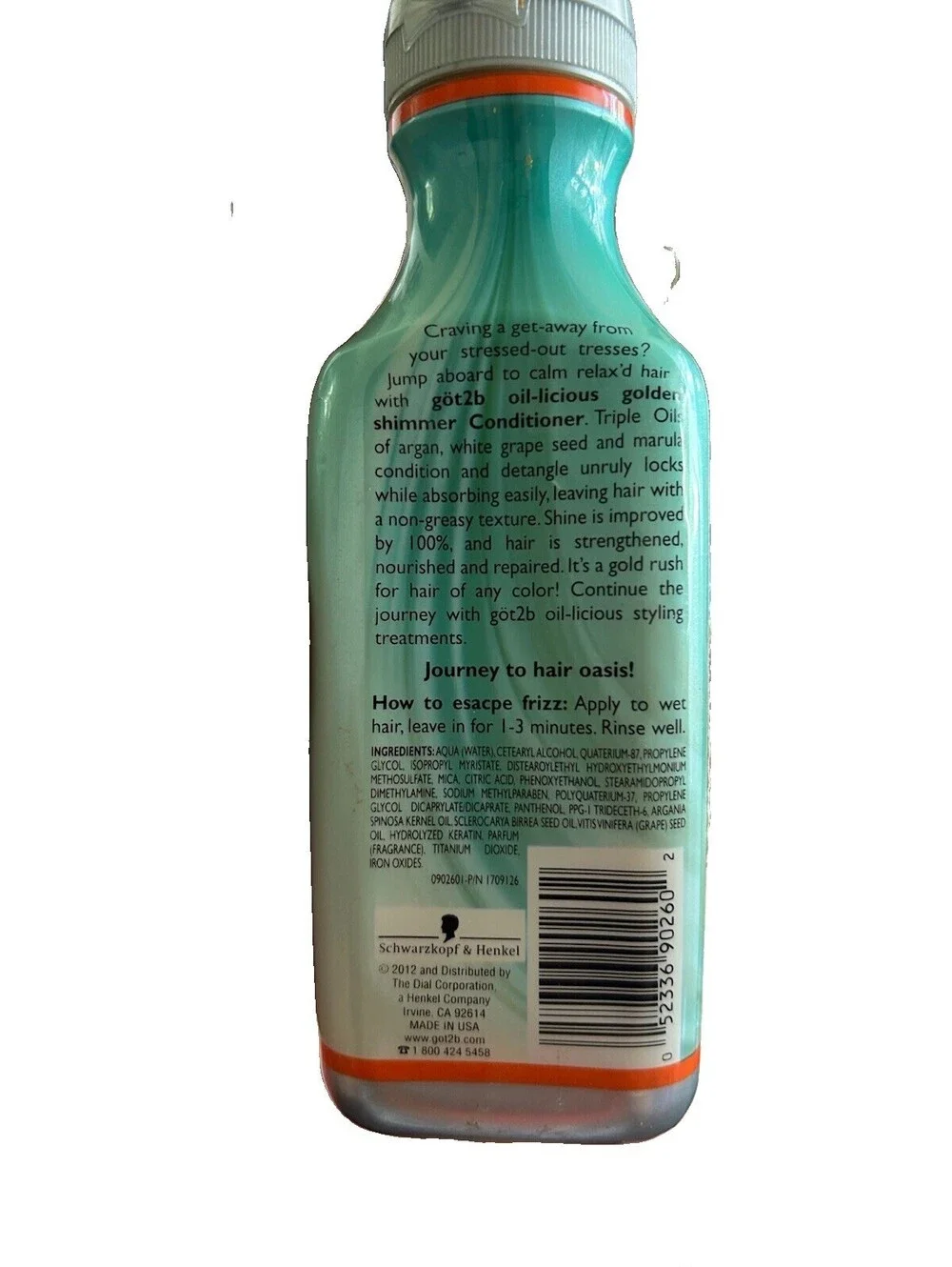RARE Got2b Oil-licious Golden Shimmer Conditioner 13.5 Oz Triple Oil Argan