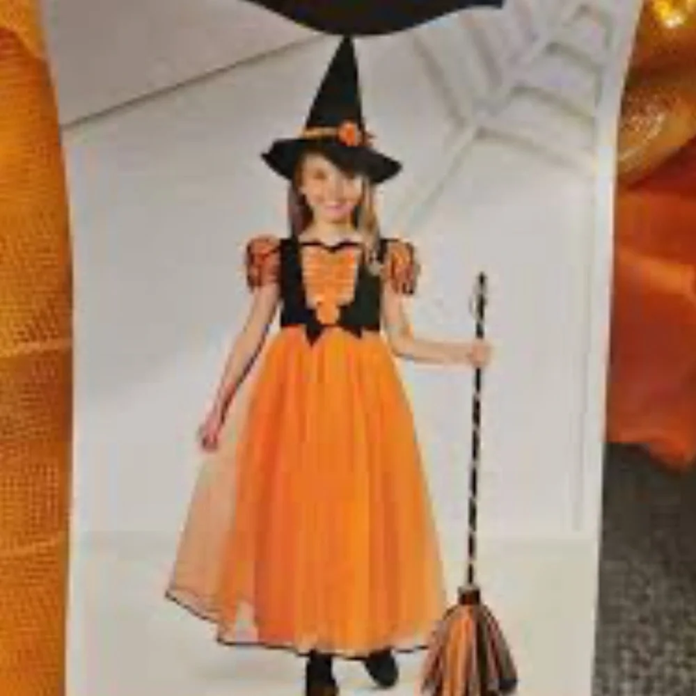 Hide and Eek orange witch costume cute halloween costume M
