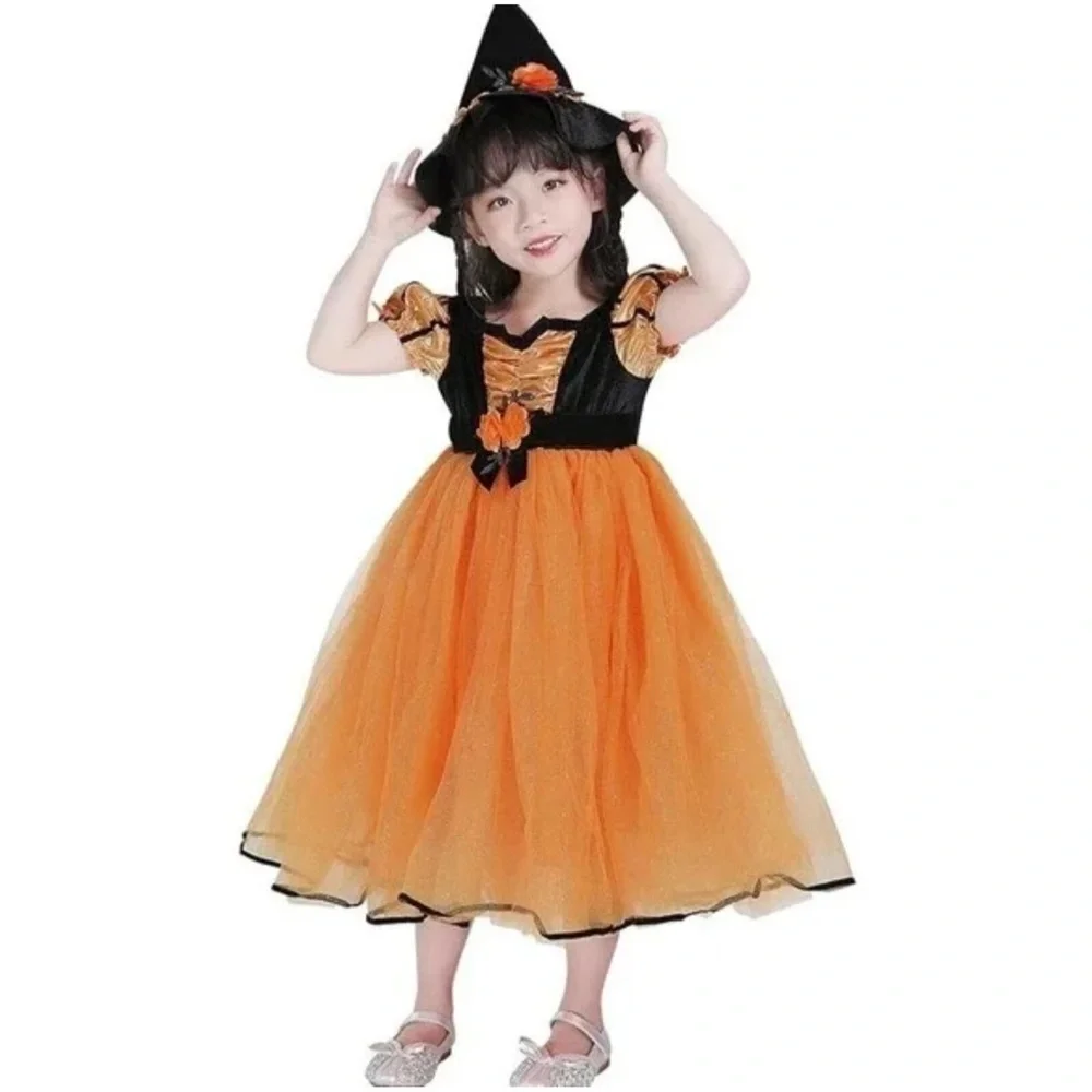 Hide and Eek orange witch costume cute halloween costume M