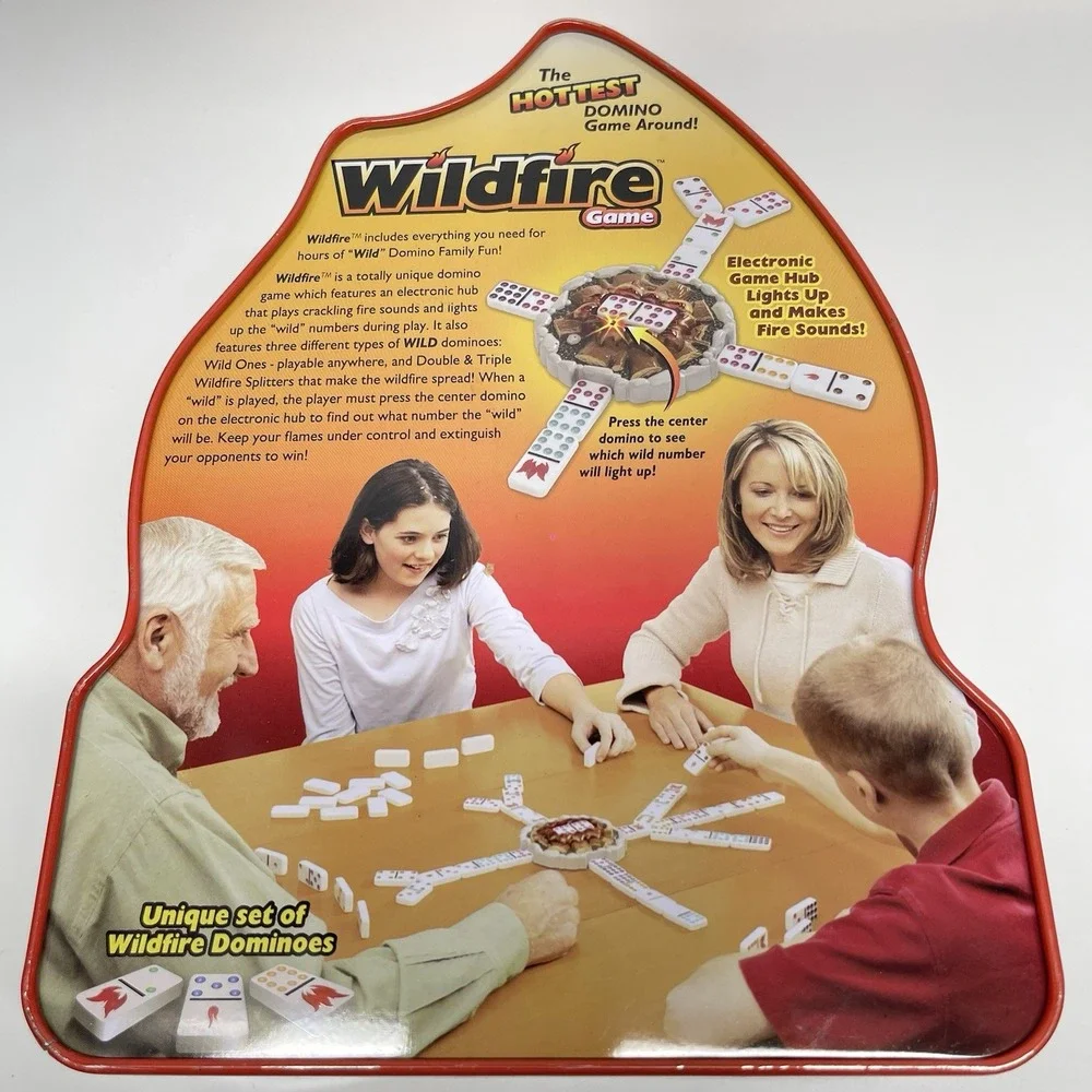 Fundex Wildfire Dominoes Electronic Game Hub Lights & Sounds Ages 8+ Works