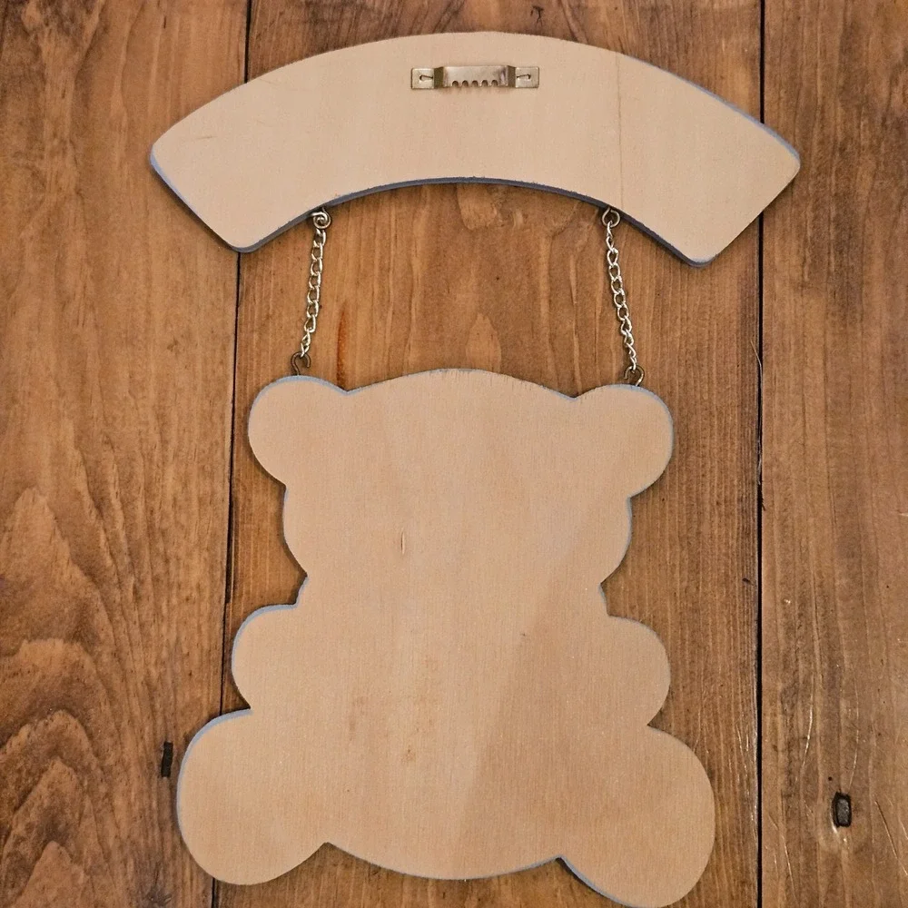 Vintage House of Lloyd Beary Christmas Greeting‎ Wooden Wall Hanging Bear w/ Box
