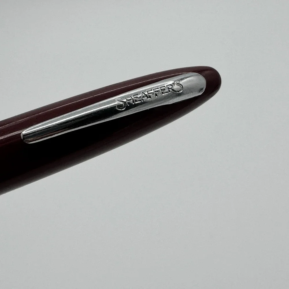 Vintage Sheaffer's Lever‎ Fill Fountain Pen Burgundy Fort Madison USA Untested