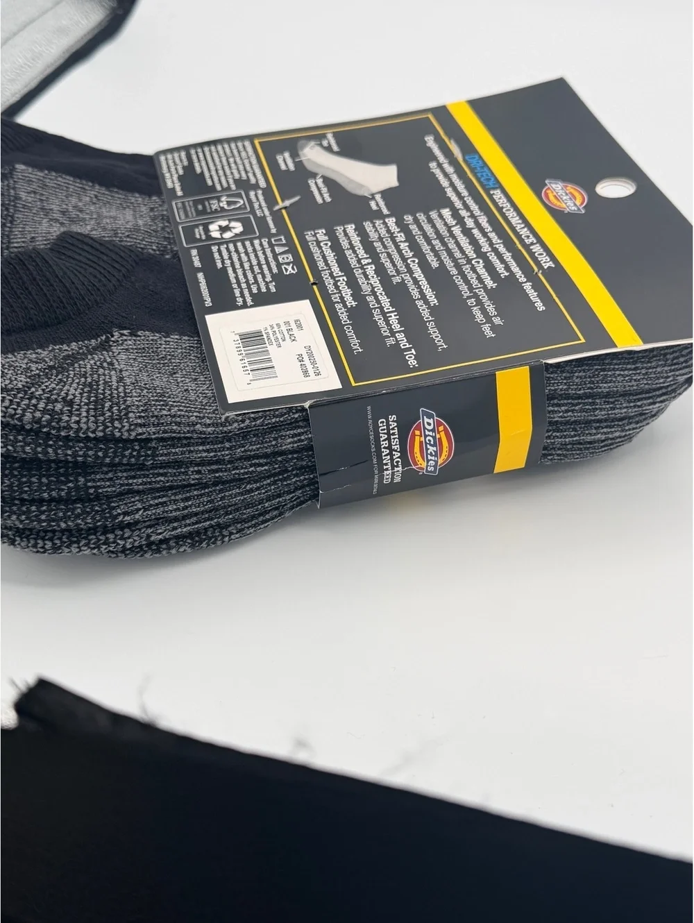Dickies 6-Pack No Show Performance Work Socks Sz Large