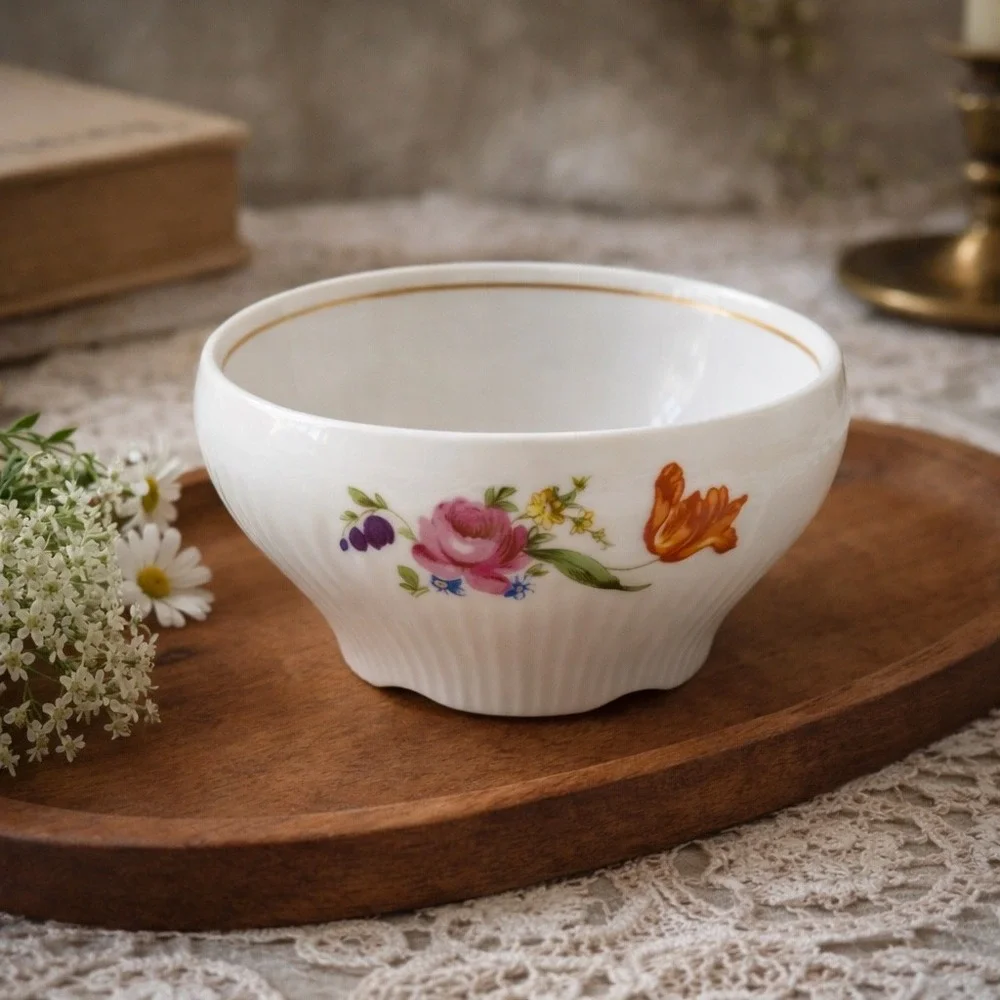 Vintage JLMENAU Floral Porcelain‎ Bowl GDR Germany 5
