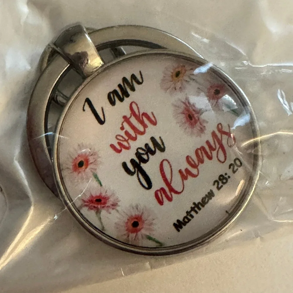 I Am With You Always Keychain Floral Matthew 28:20‎ Religious