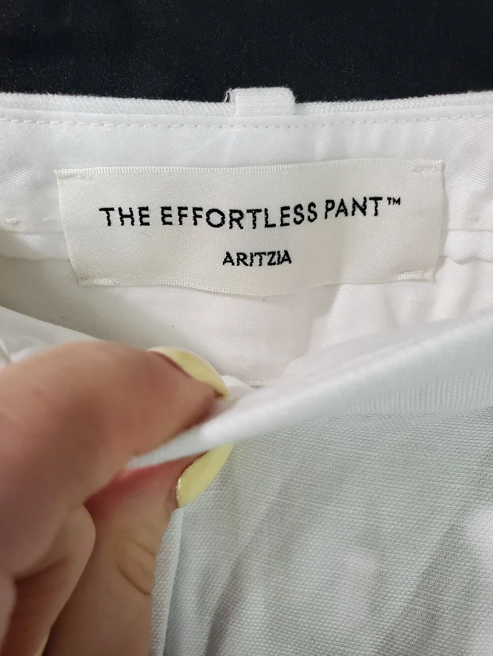 Aritzia The Effortless Pant- CruiseLinen in white, size 0,