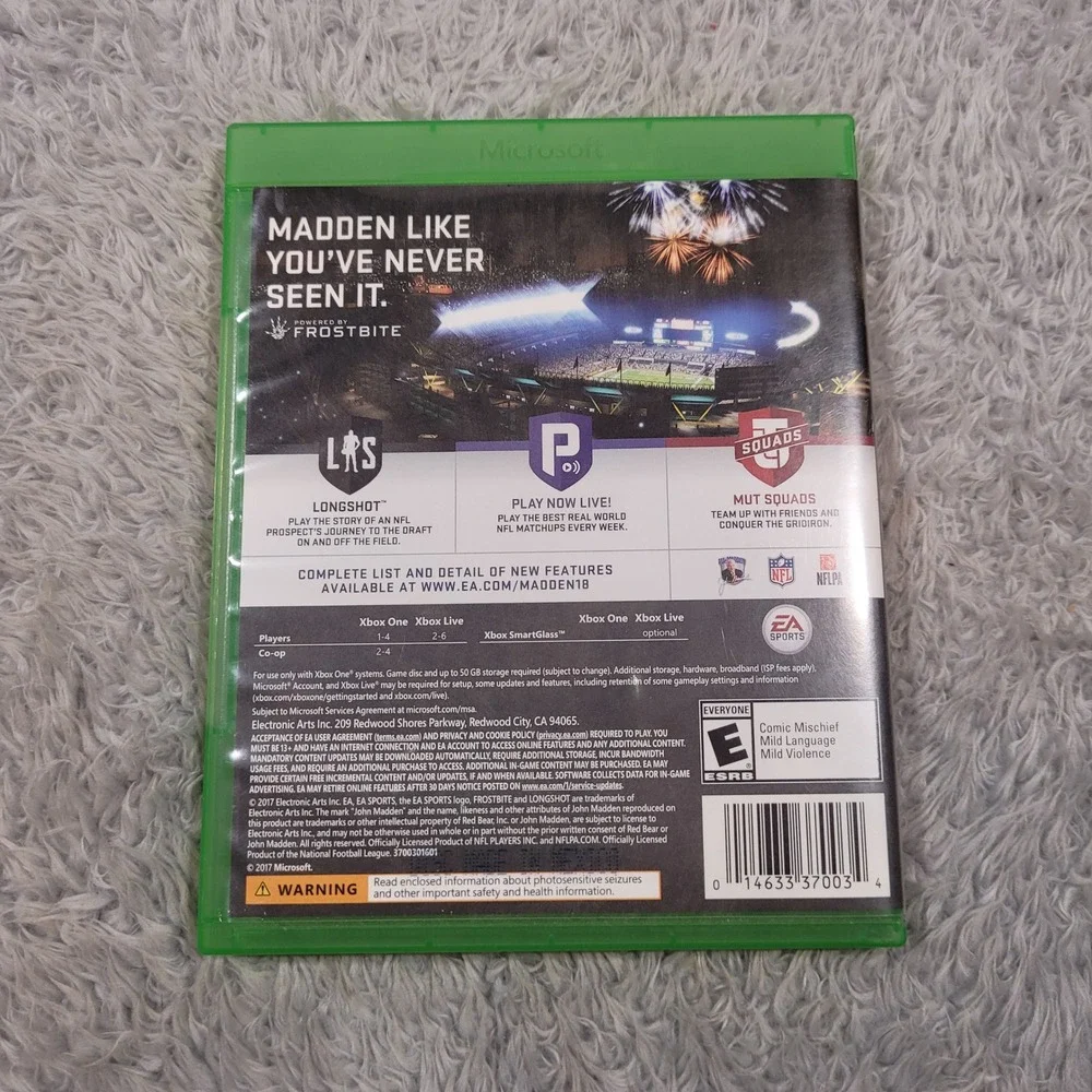 Madden NFL 18 (Xbox‎ One, 2017)
