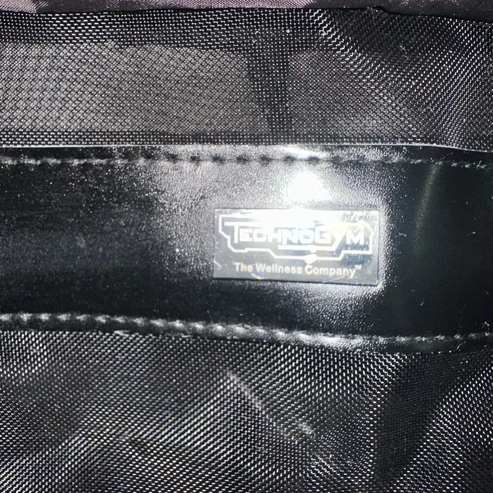 Technogym Black Mesh Drawstring Gym Bag Backpack Large Lightweight Travel Sport