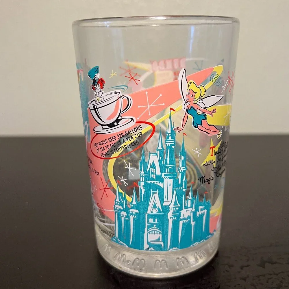 Vtg McDONALD'S Walt Disney World 100 YEARS OF MAGIC Pinocchio Glass Tumbler