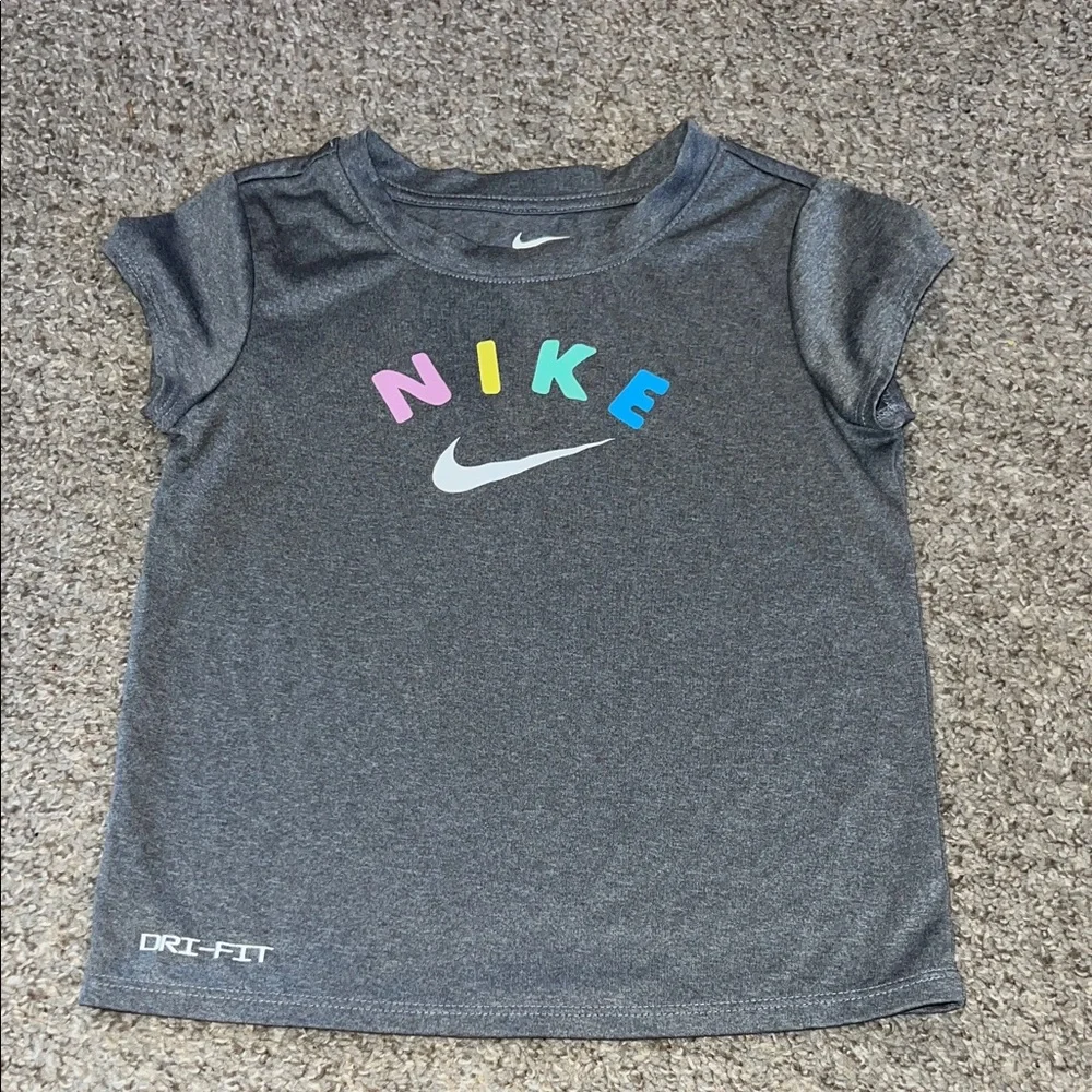 Nike Kids Dri-Fit Tee with Colorful Logo