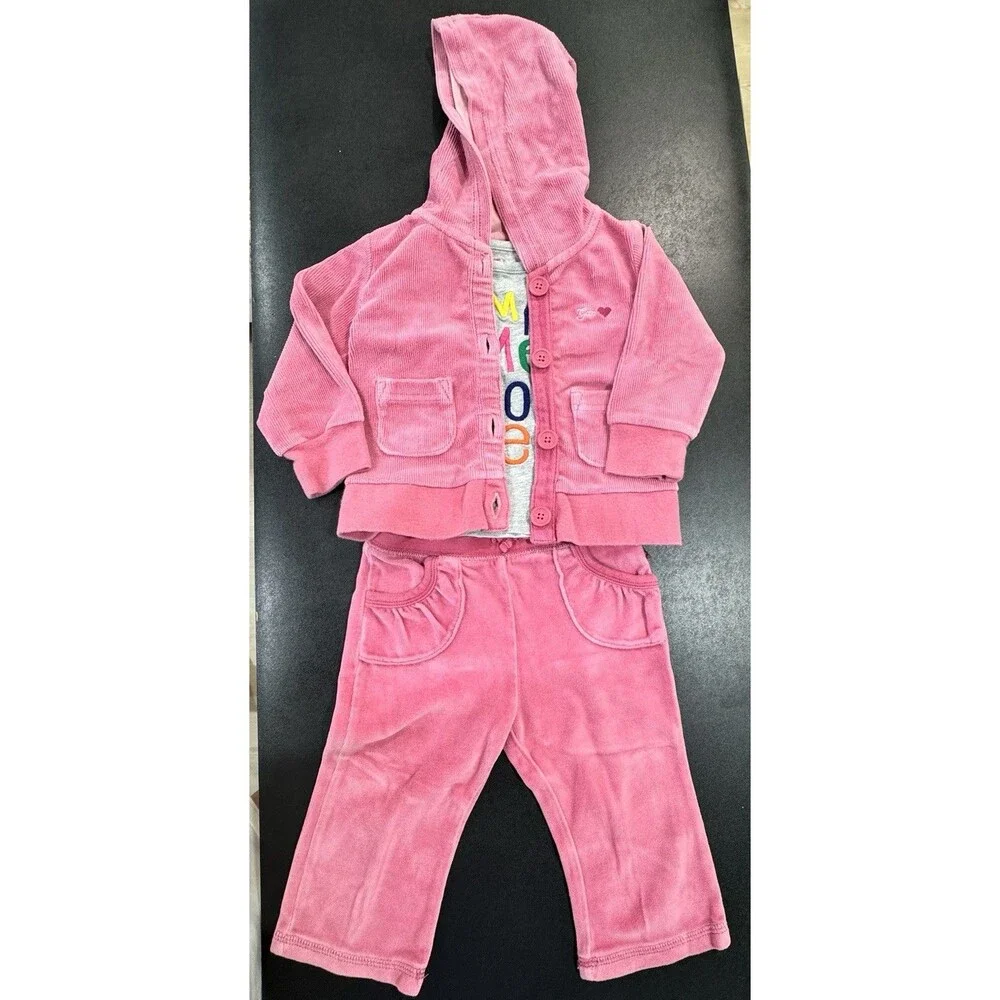 Baby Girl Outfit Lot 12-18M Baby Gap Carter’s Pink Hoodie Pants Shirt