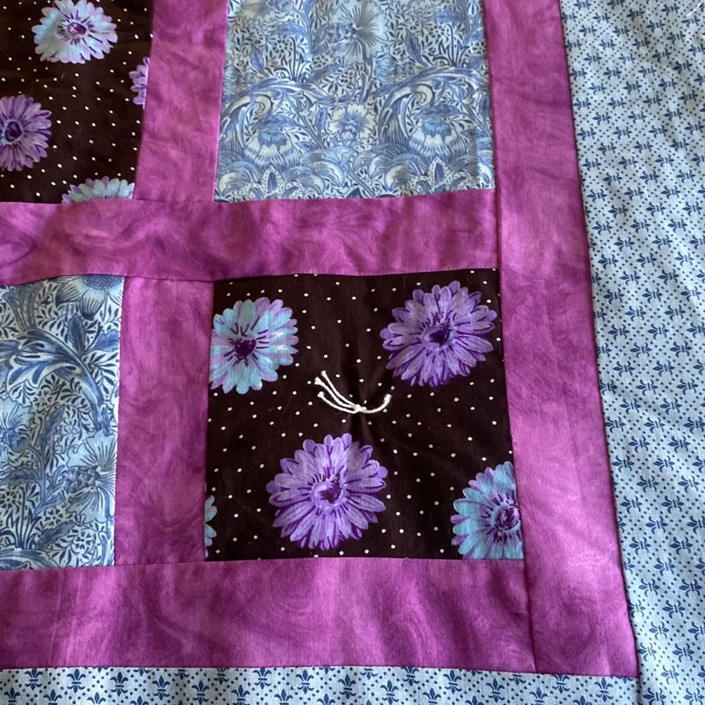 Hand Crafted purple blue