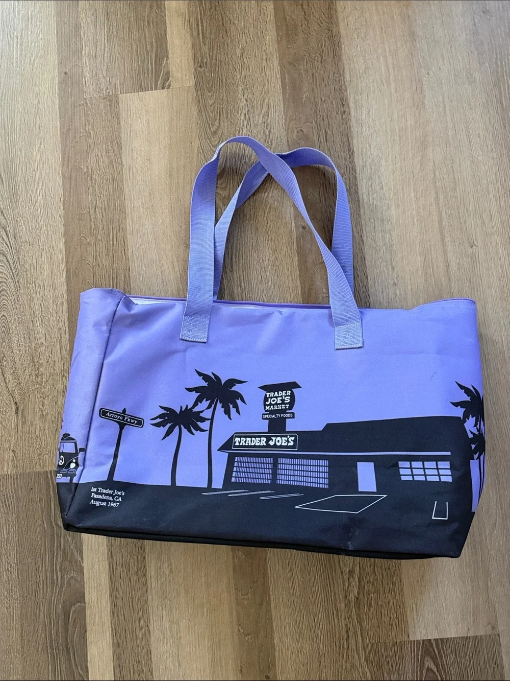 Lavender Tote Bag with Black Base