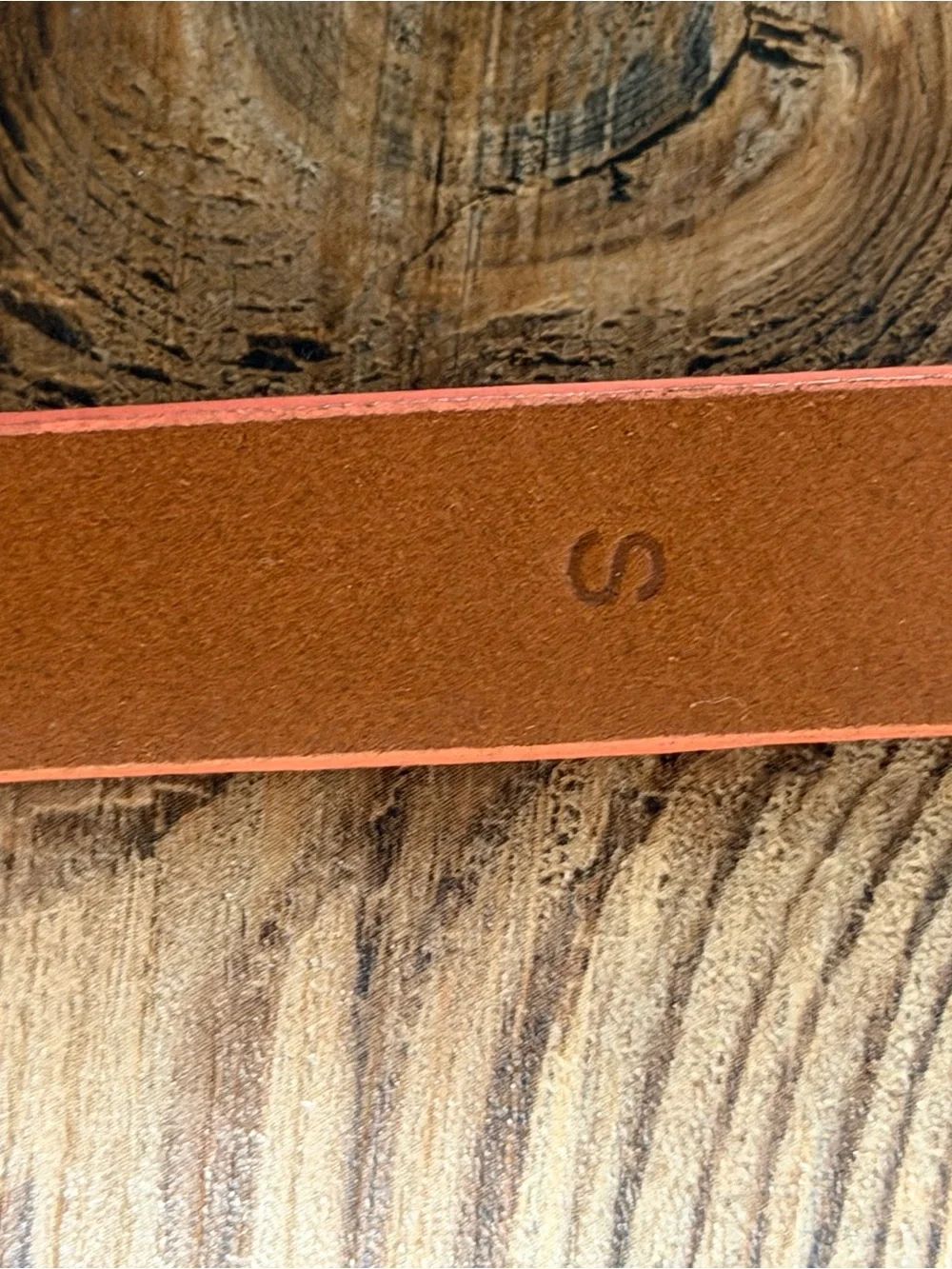J.Crew Classic Leather Belt Coral Pink Brass Buckle Size Small