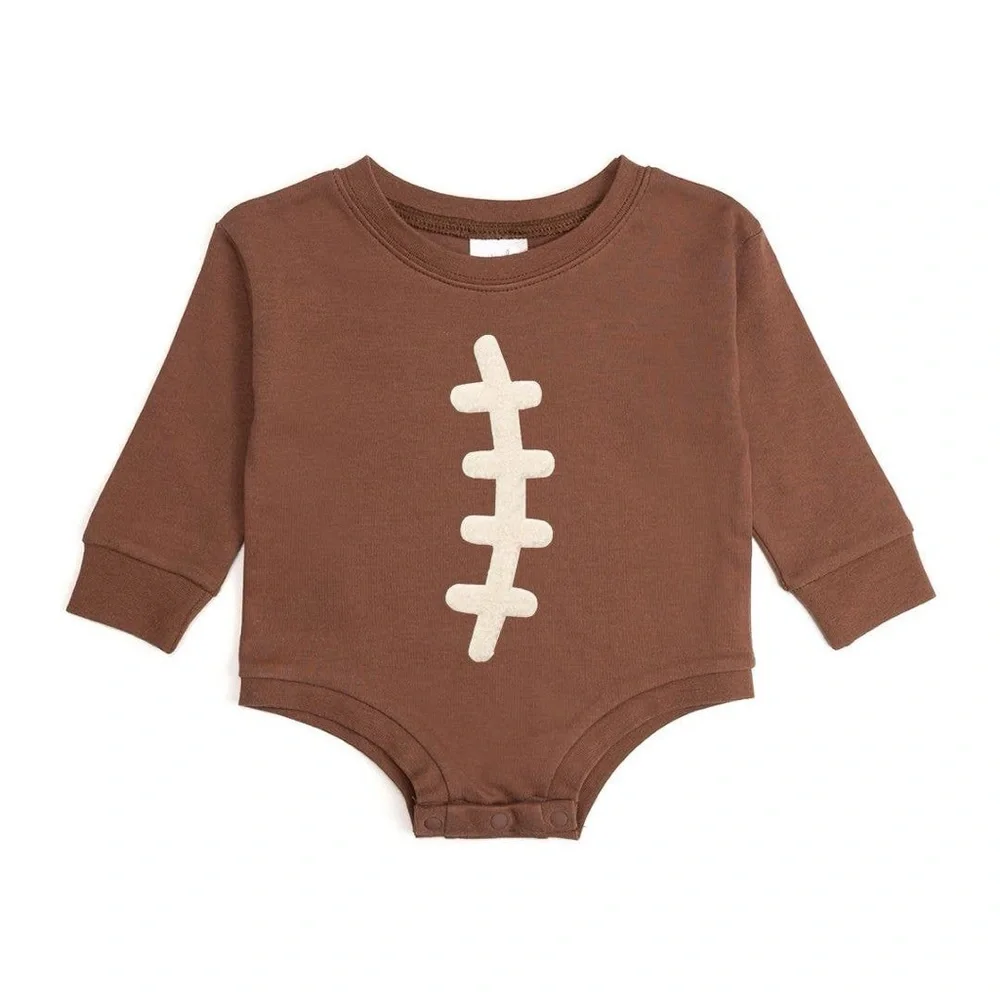 Sweet Wink Football Patch Long Sleeve Romper 0-3 months