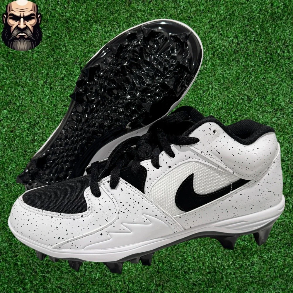 Jordan Stadium 90 Low TD White Speckle Football Cleats HQ0210-100 Men's Size 11