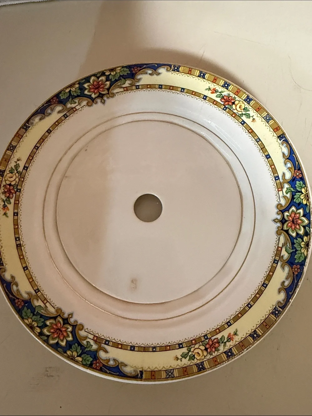 Decorative Covered Butter Dish in Cream and Gold