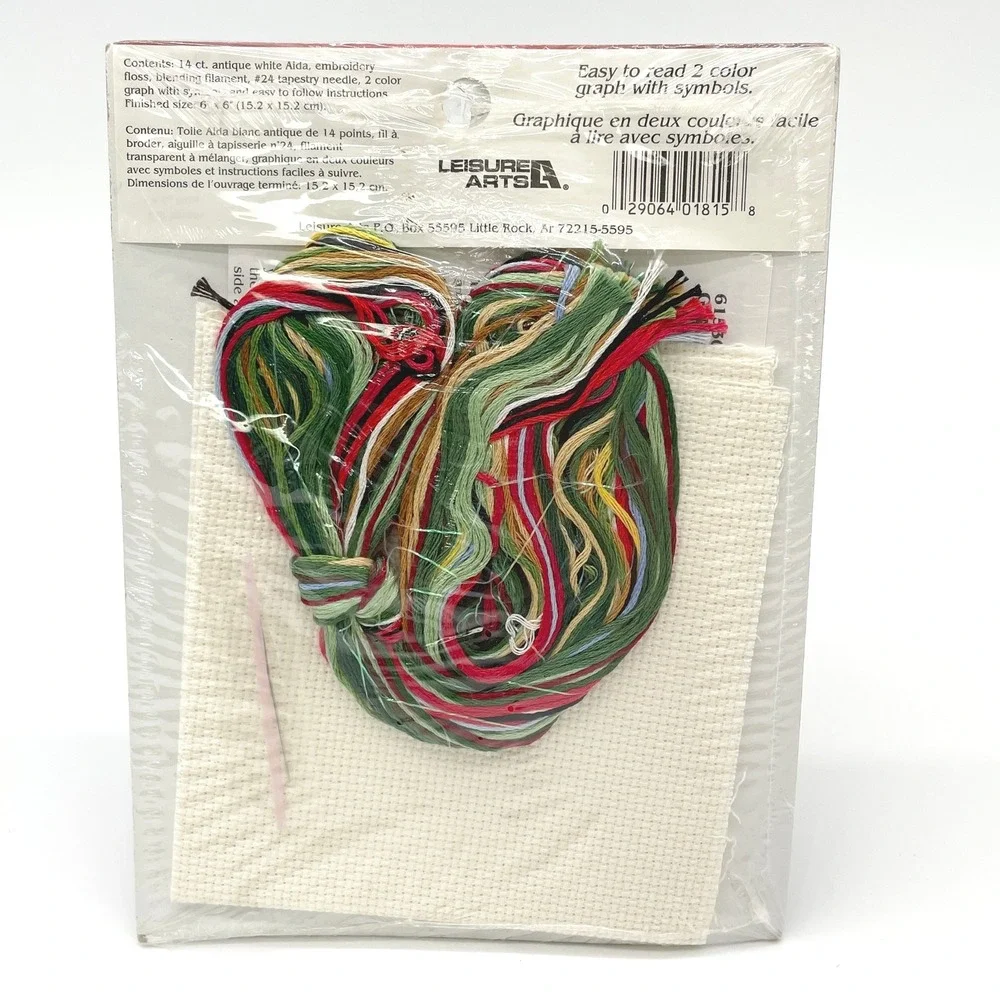Leisure Arts Christmas Traditions Theodore Bear Counted‎ Cross Stitch Kit Sealed