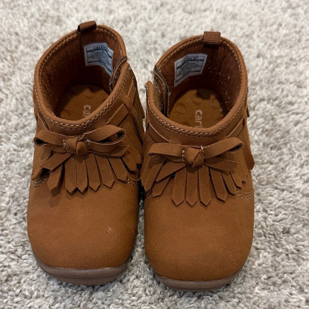 Carter's Toddler Brown Fringe Moccasin Shoes