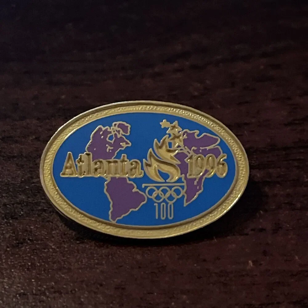 1996 Atlanta Summer Olympic Games World Globe‎ Lapel Hat Pin