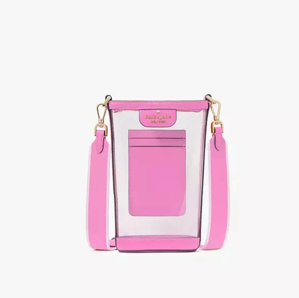 kate spade Clear Crossbody with Pink Trim
