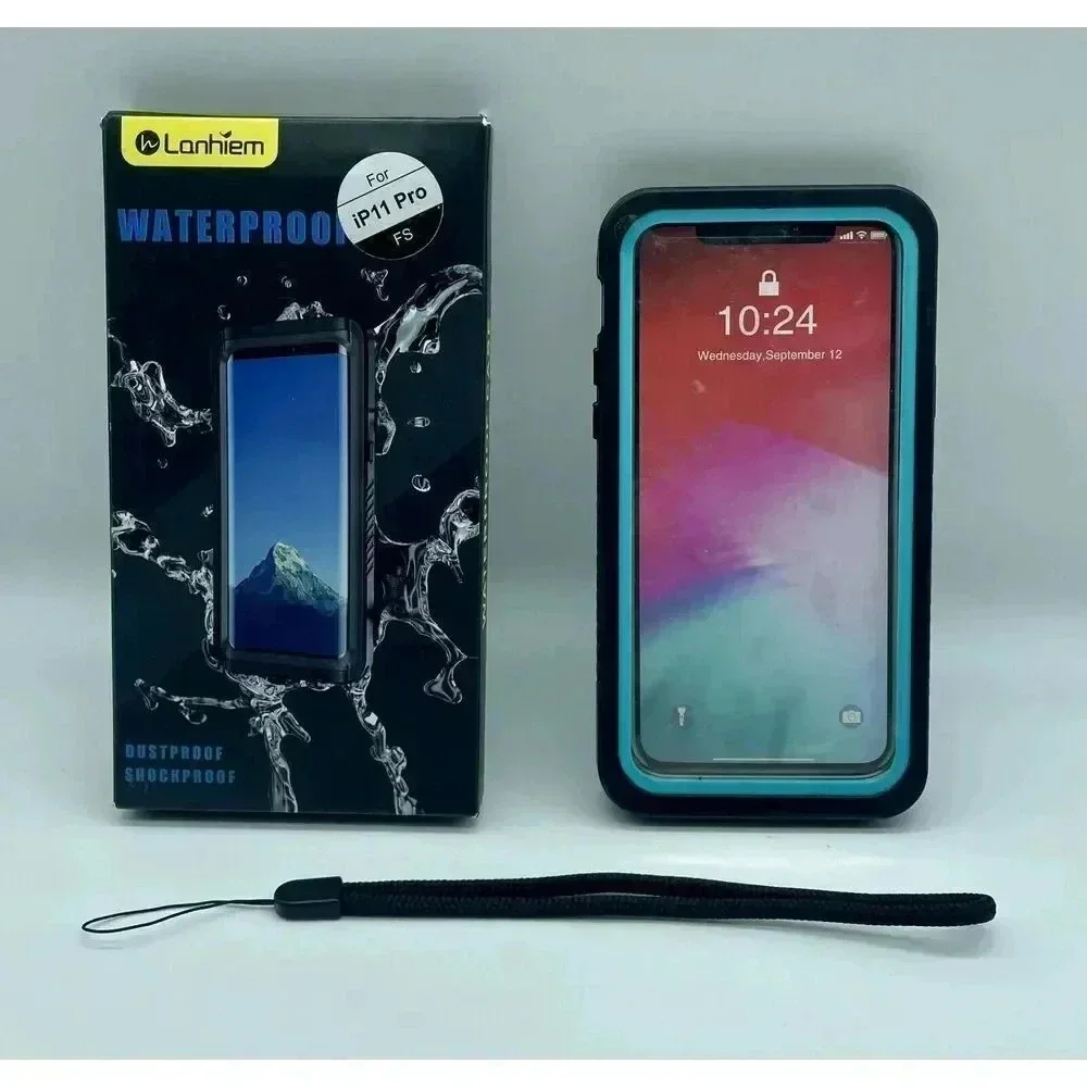 Lanhiem IP68 Waterproof Case For iPhone 11 Pro 5.8” 360°‎ Protection With Strap