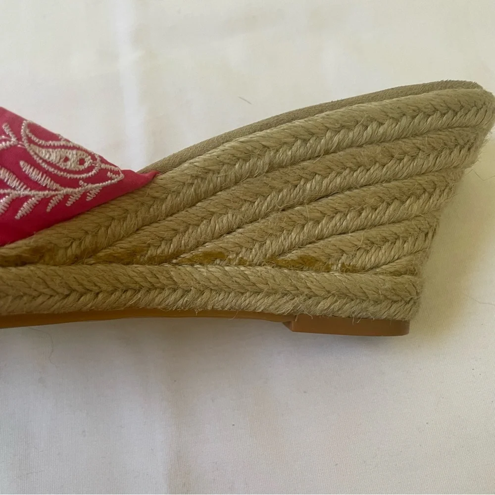 Coldwater Creek open toe espadrille wedge sandal size 8.5